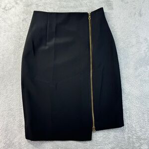 Joeffer Caoc Skirt Women’s 2 Black Pencil Career Office Formal Zipper Preppy